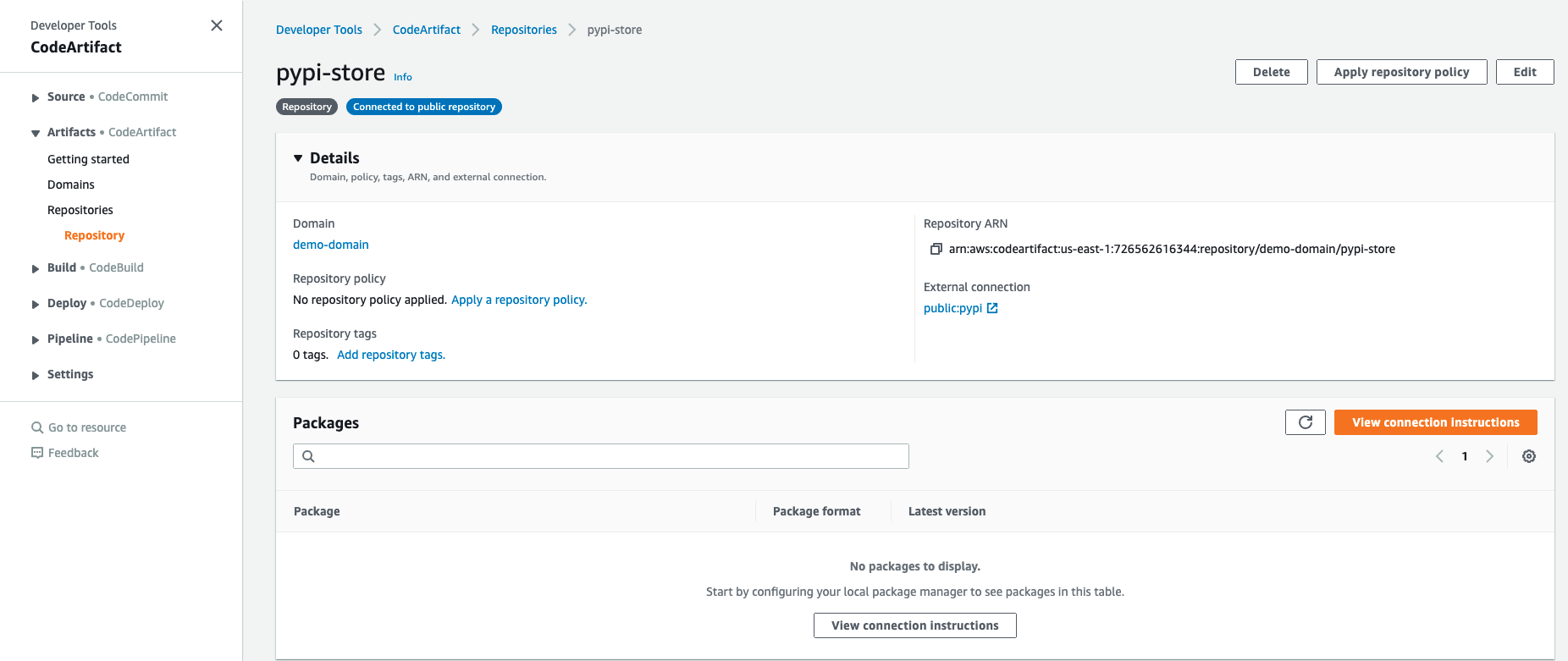 Snyk CodeArtifact Repo